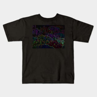 Black Panther Art - Flower Bouquet with Glowing Edges 23 Kids T-Shirt